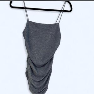 Elegant Gray Sleeveless Dress